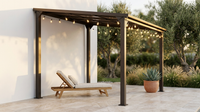 10 * 12FT Pergola,4 * 5 Inch Thickened Pillars & Enlarged Base,Outdoor Hardtop Lean to Gazebo,Wall Mounted Pergola,Pergolas Gazebos Clearance,Aluminum Frame Pergola,Uv Resistant Patio Roof — Lifestyle