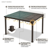 10 * 12FT Pergola,4 * 5 Inch Thickened Pillars & Enlarged Base,Outdoor Hardtop Lean to Gazebo,Wall Mounted Pergola,Pergolas Gazebos Clearance,Aluminum Frame Pergola,Uv Resistant Patio Roof — How It Works